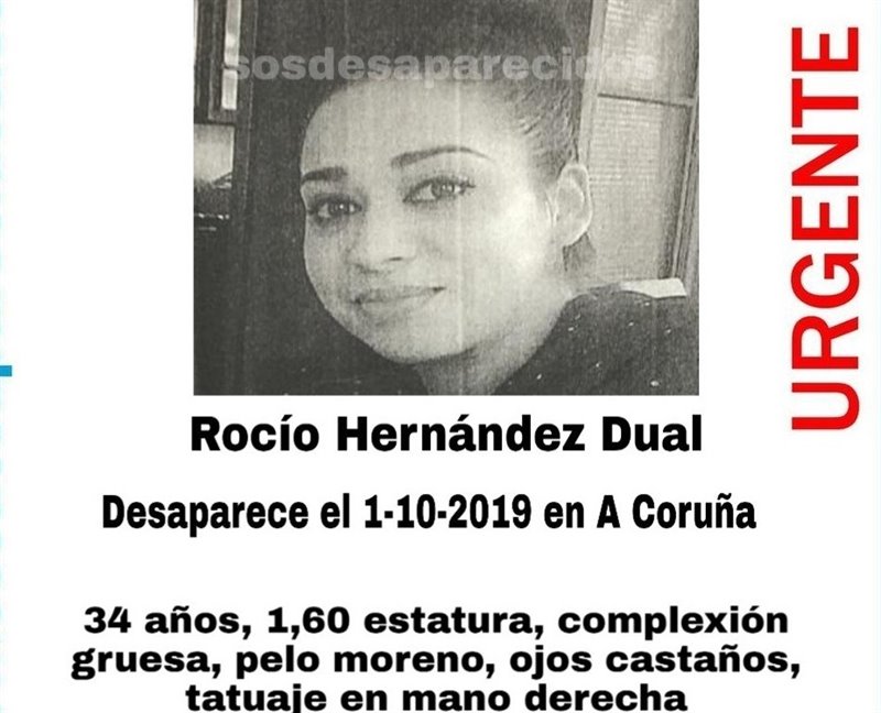 ep rocio hernandez dual desaparecida en a coruna el pasado 1 de octubre ep rocio hernandez dual desaparecida en a coruna el pasado 1 de octubre