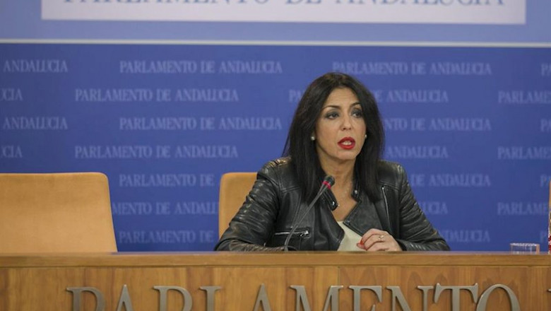ep rueda de prensa de la presidenta del parlamento andaluz marta bosquet en el parlamento de