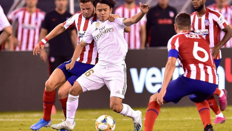 Takefusa Kubo, en un partido con el Real Madrid. | Brooks Von Arx/ZUMA Wire/dpa ep takefusa kubo enpartidoreal madrid