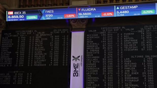 ep valores del ibex 35 en el palacio de la bolsa a 29 de septiembre de 2021 en madrid espana