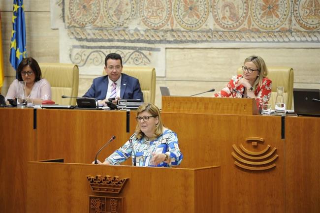 Victoria Domínguez en el pleno | ASAMBLEA DE EXTREMADURA ep victoria dominguezpleno