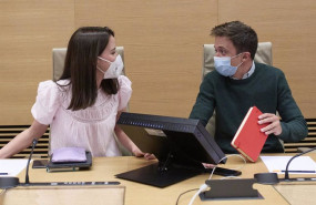 ep archivo   el lider de mas pais inigo errejon y la diputada del psoe andrea fernandez en la