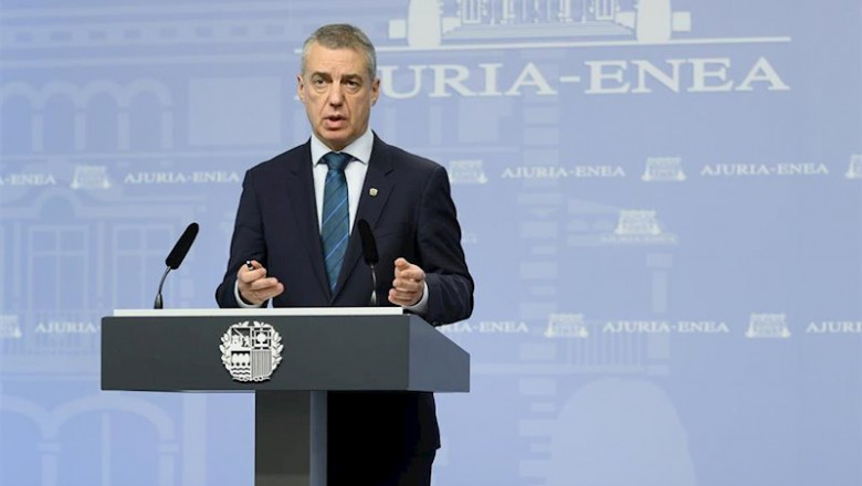 El lehendakari, Iñigo Ukullu, comparece para anunciar la suspensión de las elecciones del 5 de abril | GOBIERNO VASCO ep el lehendakari inigo ukullu comparece para anunciar la suspension de las elecciones del 5 de