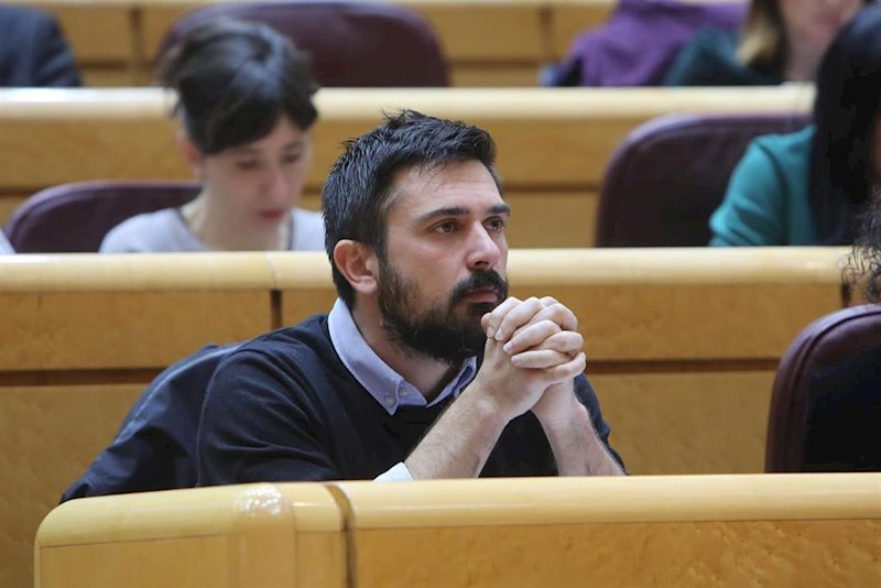 ep el portavoz de podemos en el senado ramon espinar durante una sesion plenaria