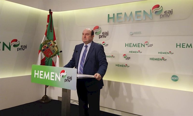 ep el presidente del pnv andoni ortuzar en una comparecencia ante los medios informativos archivo
