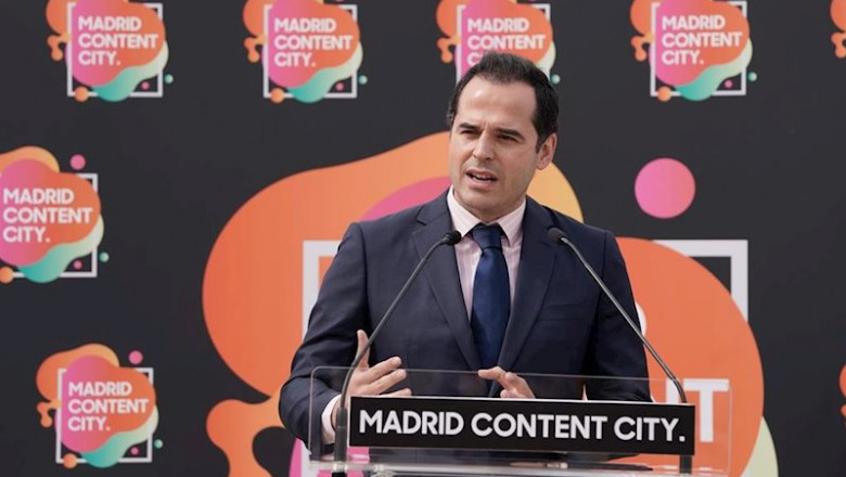 ep el vicepresidente de la comunidad de madrid ignacio aguado durante el acto de colocacion de la ep el vicepresidente de la comunidad de madrid ignacio aguado durante el acto de colocacion de la