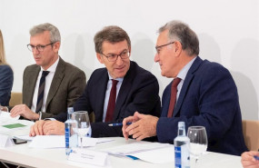 ep el vicepresidente de la xunta alfonso rueda el presidente alberto nunez feijoo y el presidente de