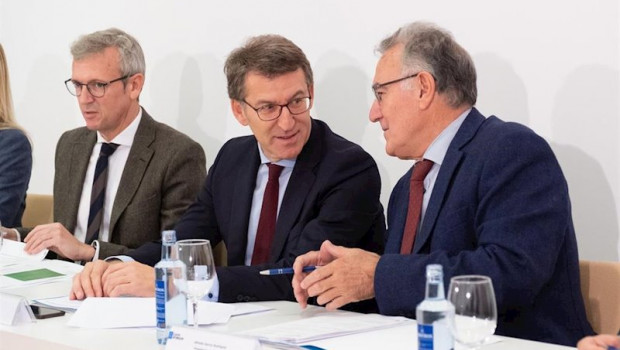 ep el vicepresidente de la xunta alfonso rueda el presidente alberto nunez feijoo y el presidente de