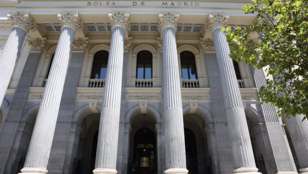 ep fachada del palacio de la bolsa de madrid a 27 de julio de 2021 en madrid espana