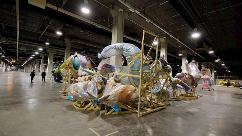 Fallas almacenadas en Feria Valencia donde permanecerán tras la suspensión de las fiestas por el coronavirus | EUROPA PRESS/ROBER SOLSONA ep fallas almacenadas en feria valencia donde permaneceran tras la suspension de las fiestas por el
