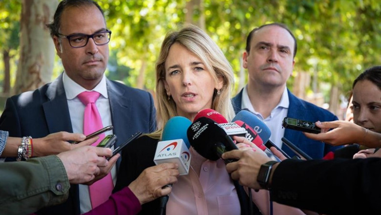La diputada del PP, Cayetana Álvarez de Toledo, ofrece declaraciones a los medios de comunidacivisita el mercadillo de Singuerlin en Santa Coloma de Gramenet (Barcelona) acompañada del secretario general del PP catalán, Daniel Serrano (d) y del candidato | David Zorrakino - Europa Press - Archivo ep la diputadapp cayetana alvareztoledo ofrece declaracioneslos medioscomunidacivisitamercadillosinguerlinsanta colomagramenet barcelona acompanadasecretario generalpp catalan daniel serrano d ycandidato