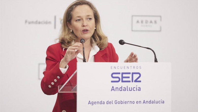 La vicepresidenta del Gobierno, Nadia Calviño, durante el encuentro de la Cadena SER, agenda del Gobierno de Andalucia en la Fundación Cajasol, a 11 de marzo de 2022 en Sevilla (Andalucía, España) | Joaquin Corchero - Europa Press ep la vicepresidenta del gobierno nadia calvino durante el encuentro de la cadena ser agenda del