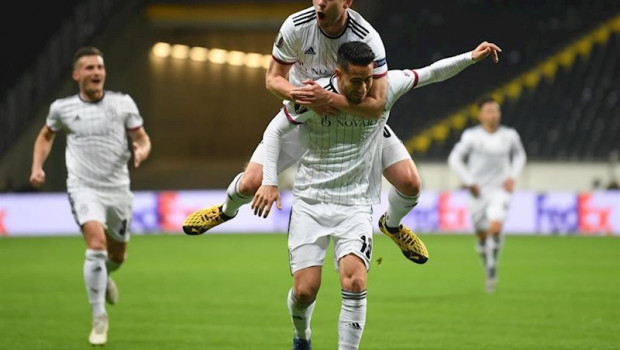 ep los jugadores del basilea celebran un gol