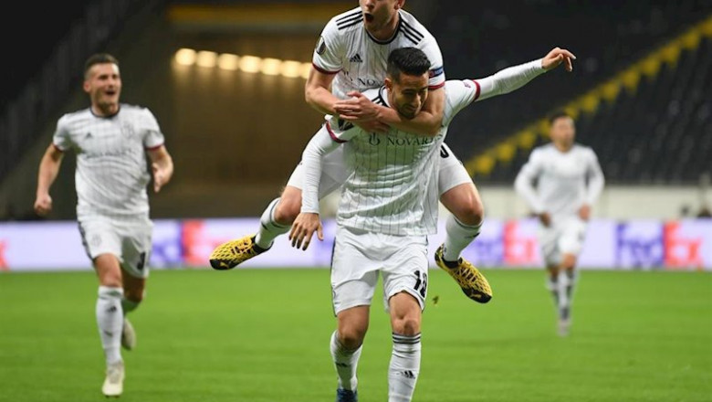 ep los jugadores del basilea celebran un gol ep los jugadores del basilea celebran un gol
