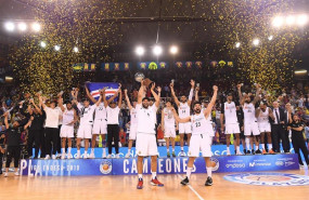 ep los jugadoresreal madrid celebrantitulocampeonesla liga endesa