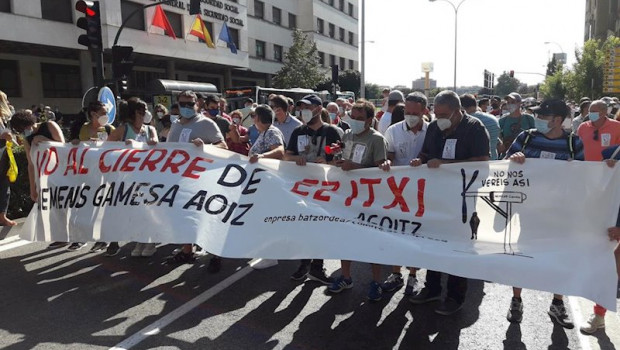 ep manifestacion en pamplona contra el cierre de siemens-gamesa en aoiz