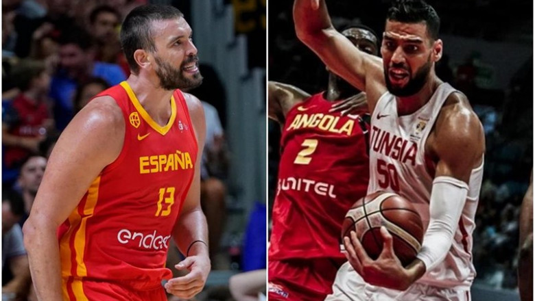 Marc Gasol (España) y Salah Mejri (Túnez) | FEB / FIBA ep marc gasol espana y salah mejri tunez