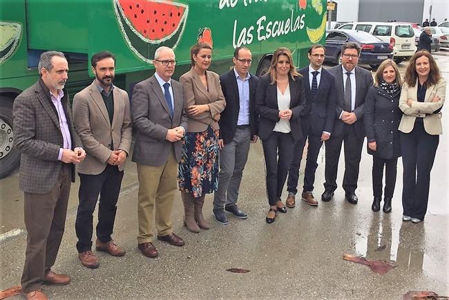 Susana Díaz en la visita a un colegio en Sanlúcar (Cádiz) | EUROPA PRESS ep susana diazla visitaun colegiosanlucar cadiz