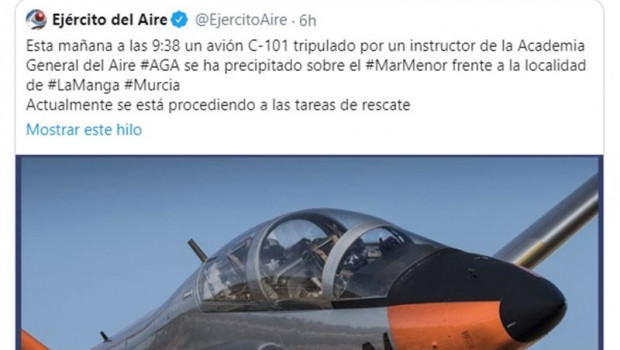 ep tuit de joan marc jesus sobre el accidente del caza en murcia