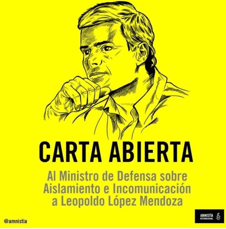 Amnistía Internacional traslada preocupación por detención de Leopoldo López | AMNISTÍA INTERNACIONAL ep amnistia internacional traslada preocupaciondetencionleopoldo lopez