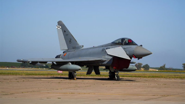 Archivo - Imágenes de Eurofighter en la base de aérea de Morón. | Francisco J. Olmo - Europa Press - Archivo ep archivo imagenes de eurofighter en la base de aerea de moron