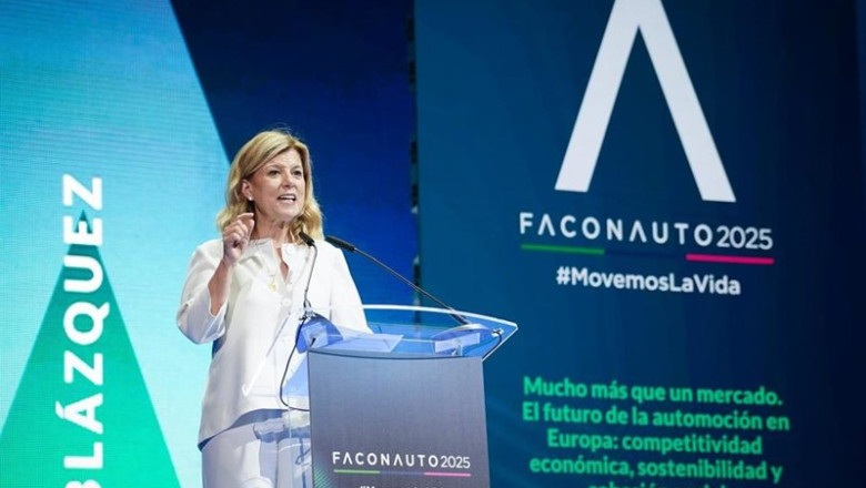 Archivo - La presidenta de Faconauto, Marta Blázquez, en el Congreso Faconauto 2025, en el Palacio Municipal de Ifeman en Madrid. | FACONAUTO - Archivo ep archivo la presidenta de faconauto marta blazquez en el congreso faconauto 2025 en el palacio