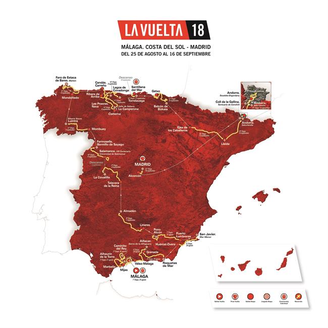 Cartel recorrido de la Vuelta a España de 2018 | UNIPUBLIC ep cartel recorridola vueltaespana2018