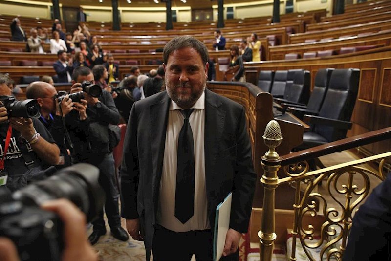 ep el lider de erc oriol junqueras en el hemiciclo del congreso