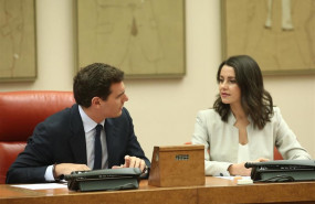 ep el presidente de ciudadanos albert rivera y la portavoz parlamentaria de la formacion naranja