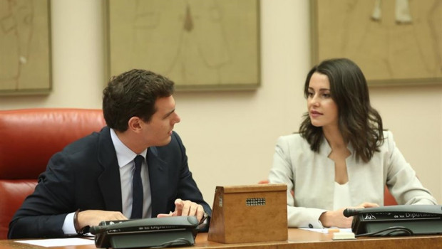 ep el presidente de ciudadanos albert rivera y la portavoz parlamentaria de la formacion naranja