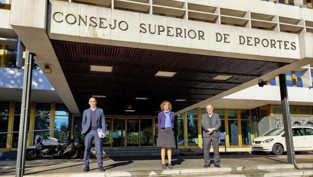 ep el presidente de la rfef luis rubiales la del csd irene lozano y el de laliga javier tebas 20200423154803