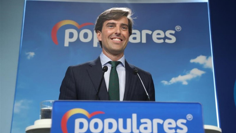 ep el vicesecretario de comunicacion del pp pablo montesinos durante la rueda de prensa en la sede