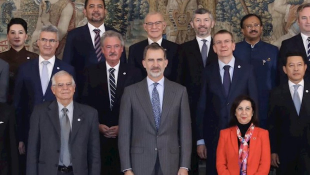 ep handout - 16 december 2019 spain madrid spains king felipe vi c josep borrell l high