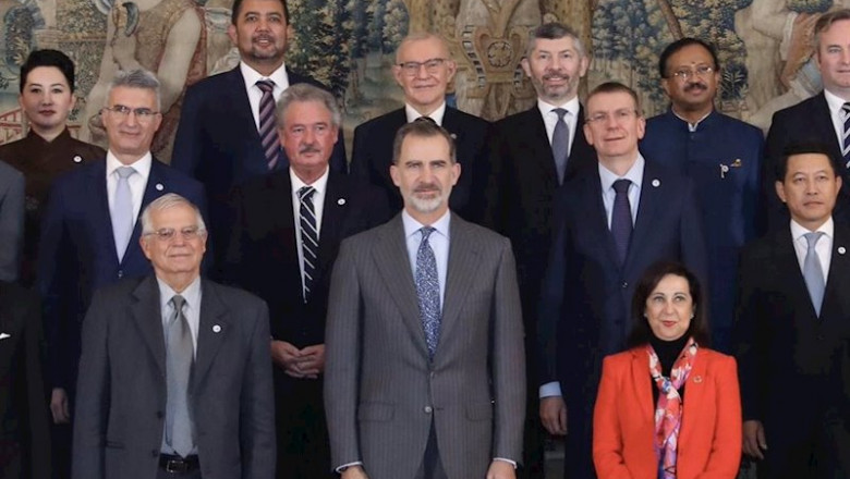 ep handout - 16 december 2019 spain madrid spains king felipe vi c josep borrell l high
