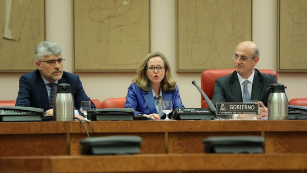 ep la vicepresidenta nadia calvino durante su comparecencia en la comision de asuntos economicos y