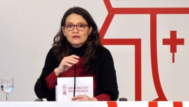ep oltra comparece en la rueda de prensa tras el pleno del consell imagen de archivo