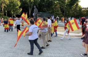 ep protesta en la plaza de espana