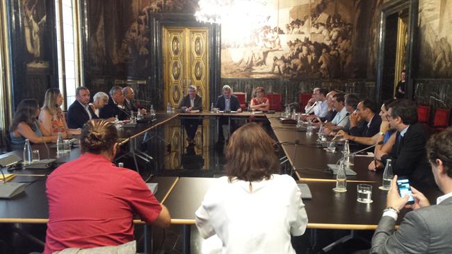 Reunión de seguimiento de agentes económicos de Barcelona tras el atentado | EUROPA PRESS ep reunionseguimientoagentes economicosbarcelonaatentado