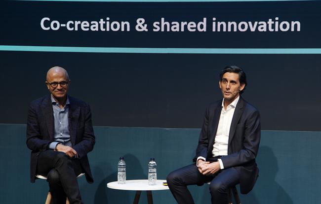 Alianza entre Microsoft y Telefónica en el MWC | TELEFÓNICA - Archivo ep alianzamicrosofttelefonicamwc