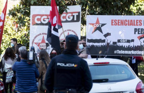 ep archivo   concentracion de la cgt para denunciar el bloqueo de la negociacion del convenio de