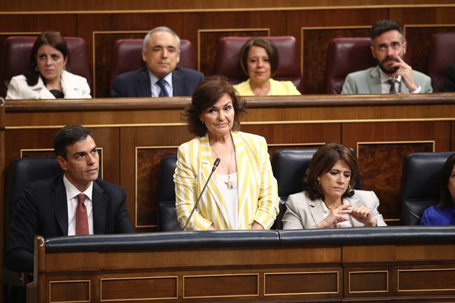 Carmen Calvo interviene en la sesión de control al Gobierno en el Congreso | Europa Press ep carmen calvo intervienela sesioncontrolgobiernocongreso