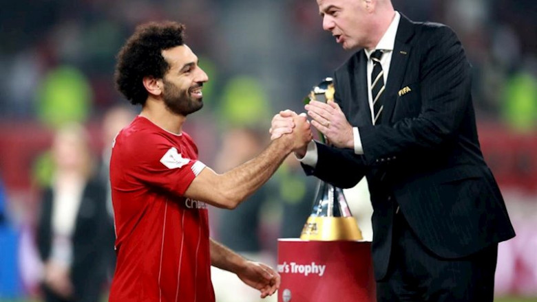 ep el jugador del liverpool mohamed salah y el presidente de la fifa gianni infantino en el mundial ep el jugador del liverpool mohamed salah y el presidente de la fifa gianni infantino en el mundial