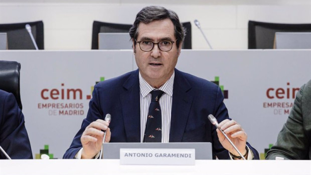 ep el presidente de la ceoe antonio garamendi interviene ayer en la asamblea general de ceim
