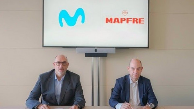 ep el presidente de telefonica emilio gayo y el consejero delegado de mapfre iberia jose manuel