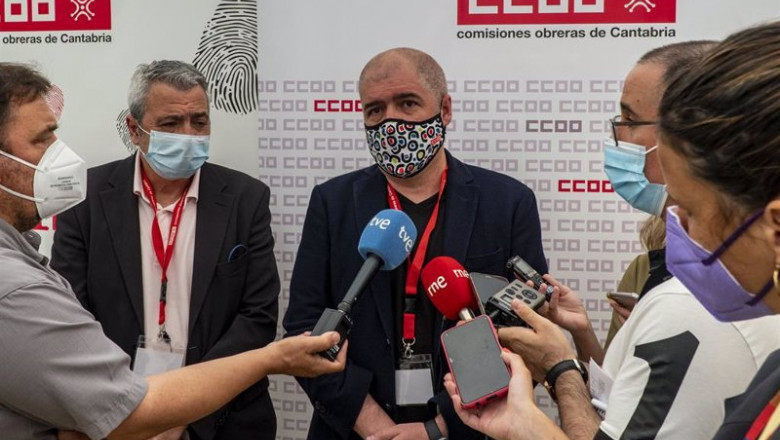 El secretario general de CCOO, Unai Sordo, en Caviedes | CCOO ep el secretario general de ccoo unai sordo en caviedes