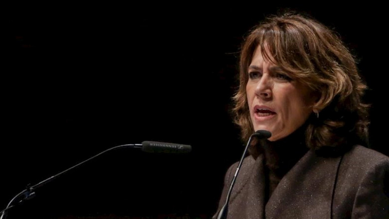 La exministra de Justicia Dolores Delgado durante su intervención en el acto de entrega en la VII Edición de los premios Excelencia y Calidad en la Justicia del Colegio General de Procuradores de España. | Ricardo Rubio - Europa Press ep la exministra de justicia dolores delgado durante su intervencion en el acto de entrega en la vii
