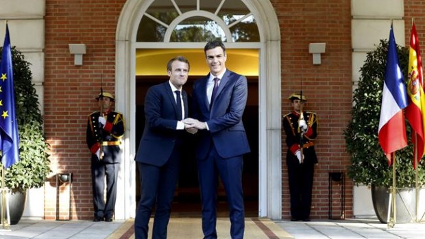 ep pedro sanchez recibeemmanuelle macronla moncloa