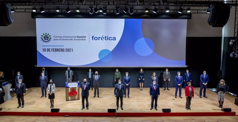 Un total de 25 presidentes y CEOs de grandes empresas han constituido el Consejo Empresarial Español para el Desarrollo Sostenible. Foto institucional | FORÉTICA ep un total de 25 presidentes y ceos de grandes empresas han constituido el consejo empresarial