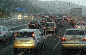lluvia carretera