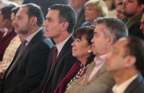 ep el ministro de fomento jose luis abalos 1i el presidente del gobierno pedro sanchez 2i y la